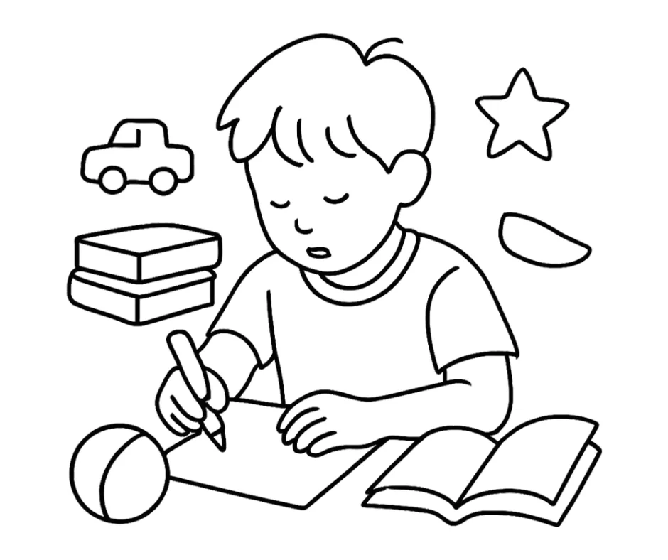 Line drawing illustration