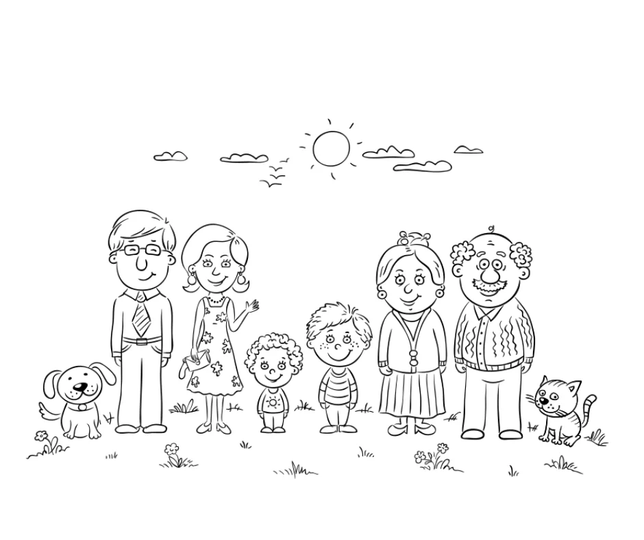 Line drawing illustration