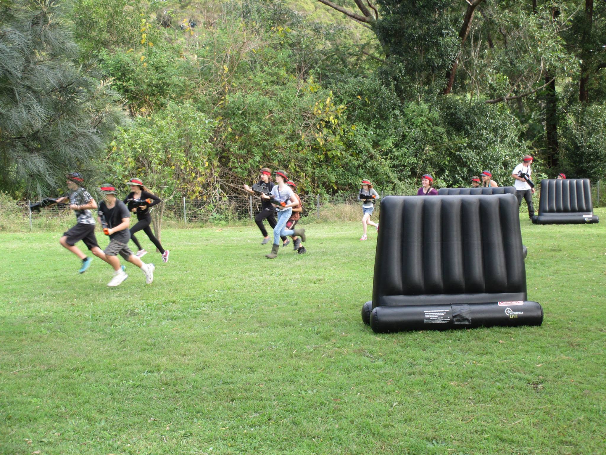 Teenagers learning outdoors